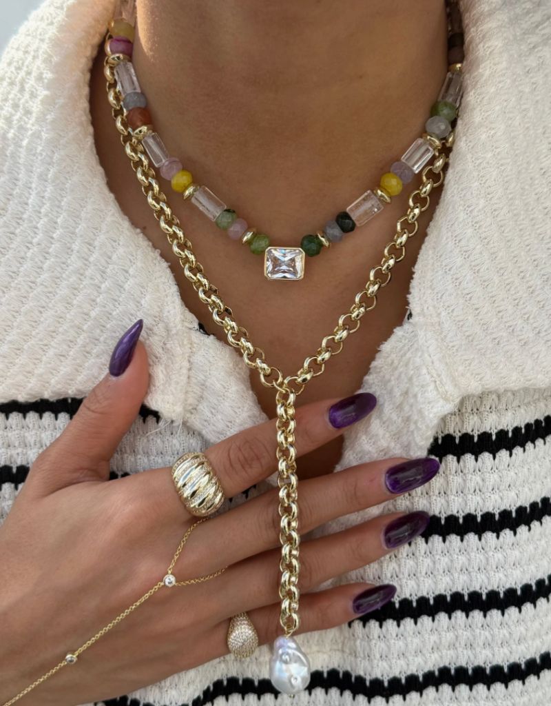 Pearl Cascade Y-Necklace