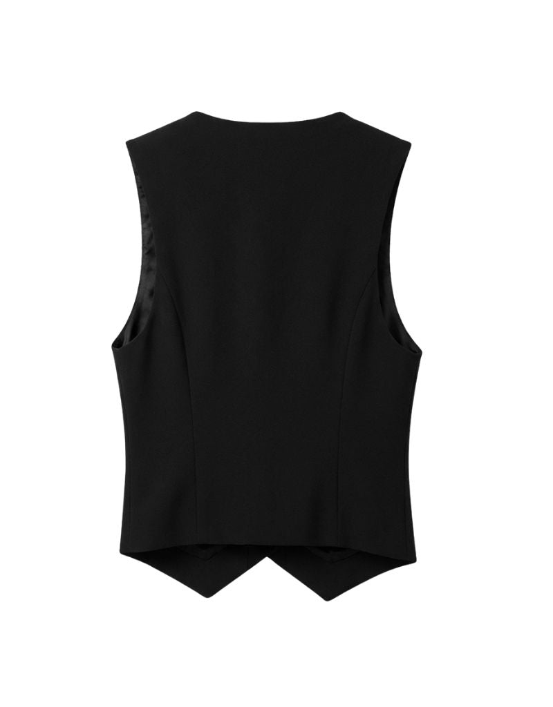 Techno Pique Ponti Vest Black