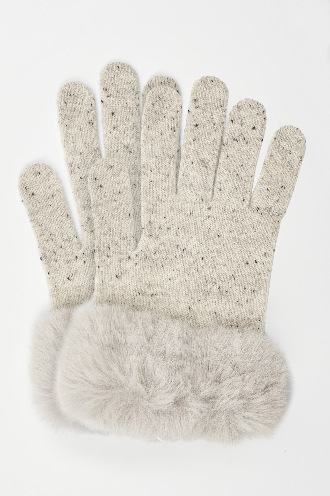 Miss Faux Fur Gloves Forst Super Grey OS