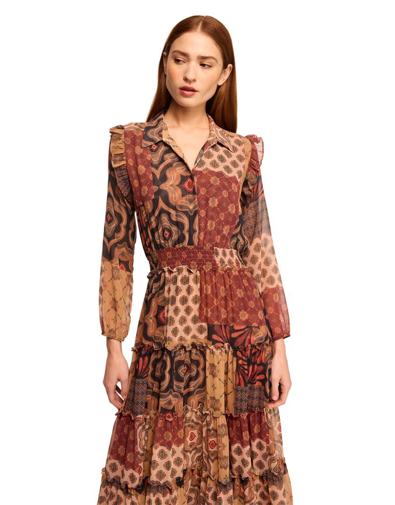 Ahreana Dress Surreal Patchwork