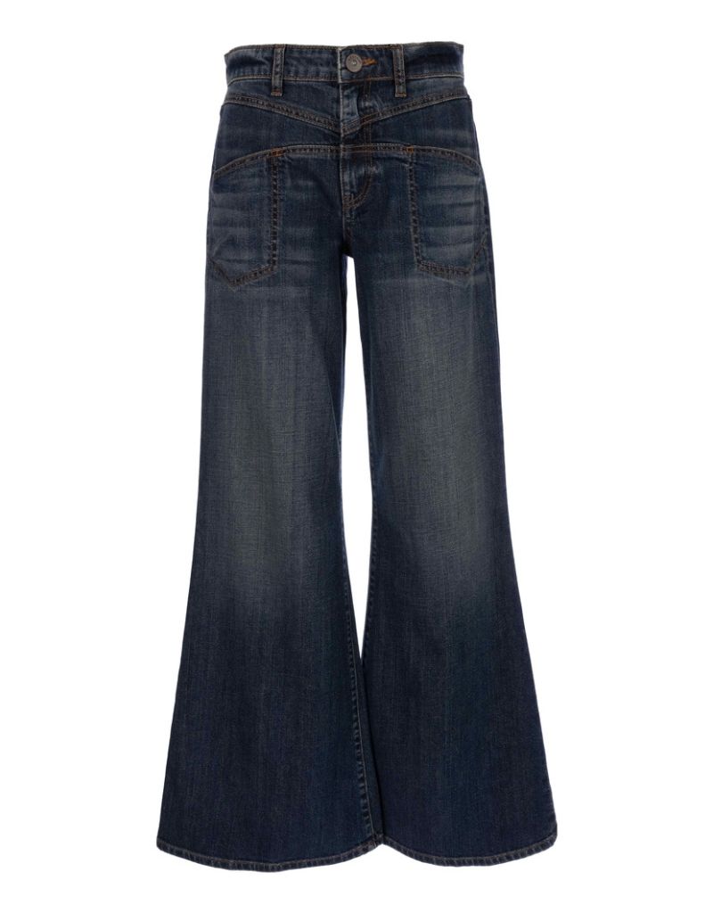 Cary High Rise Wide Leg Dark Lorient Wash