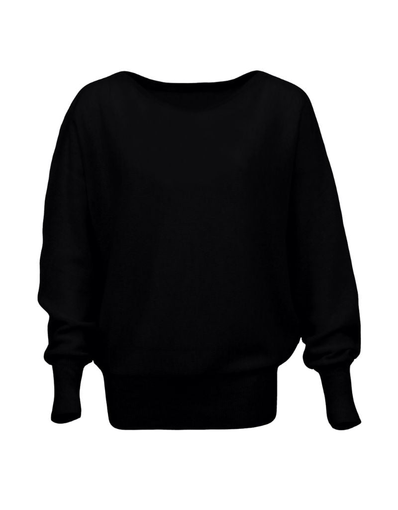 Alaia Boat Neck Sweater Black