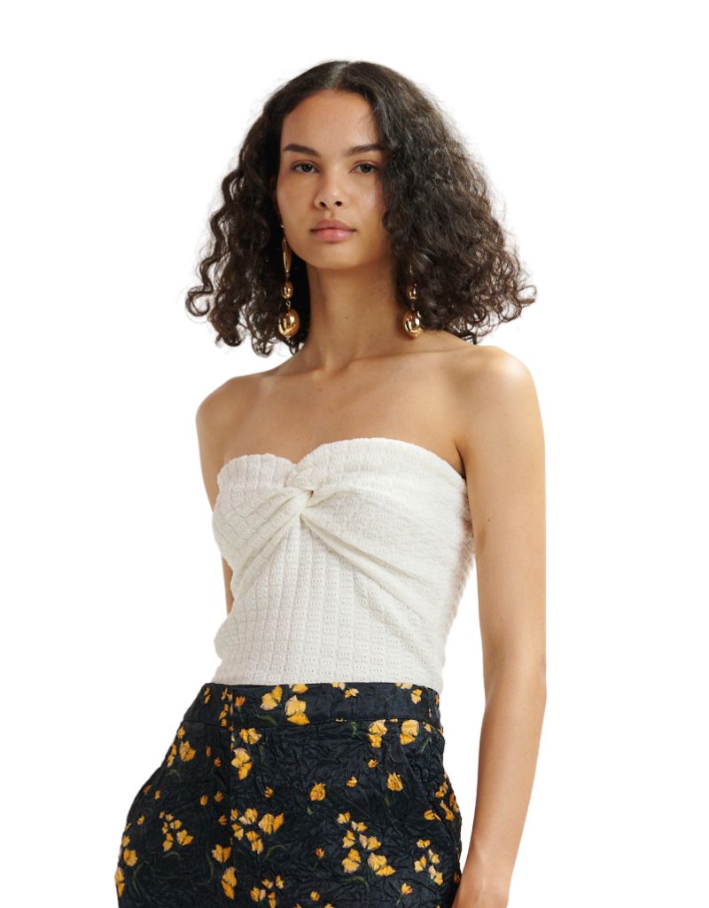 Holo Knitted Top Off White