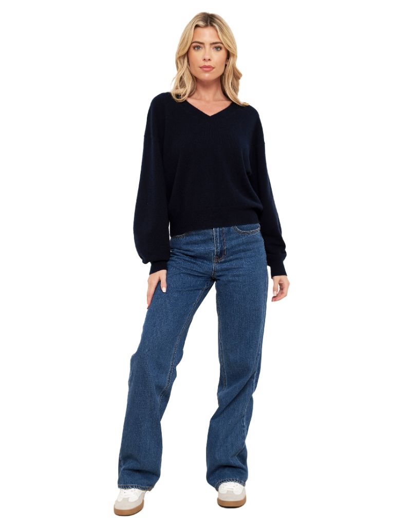 Matilda V Neck Navy