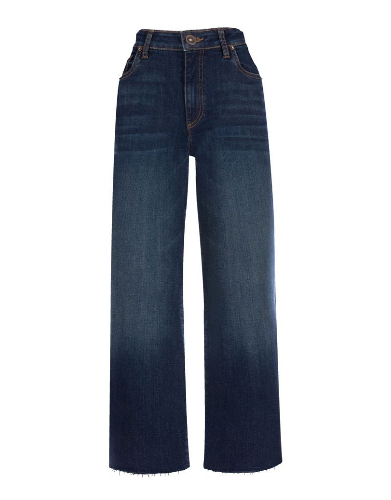 Vincent Mid Rise Wide Straight Leg Dark Duval