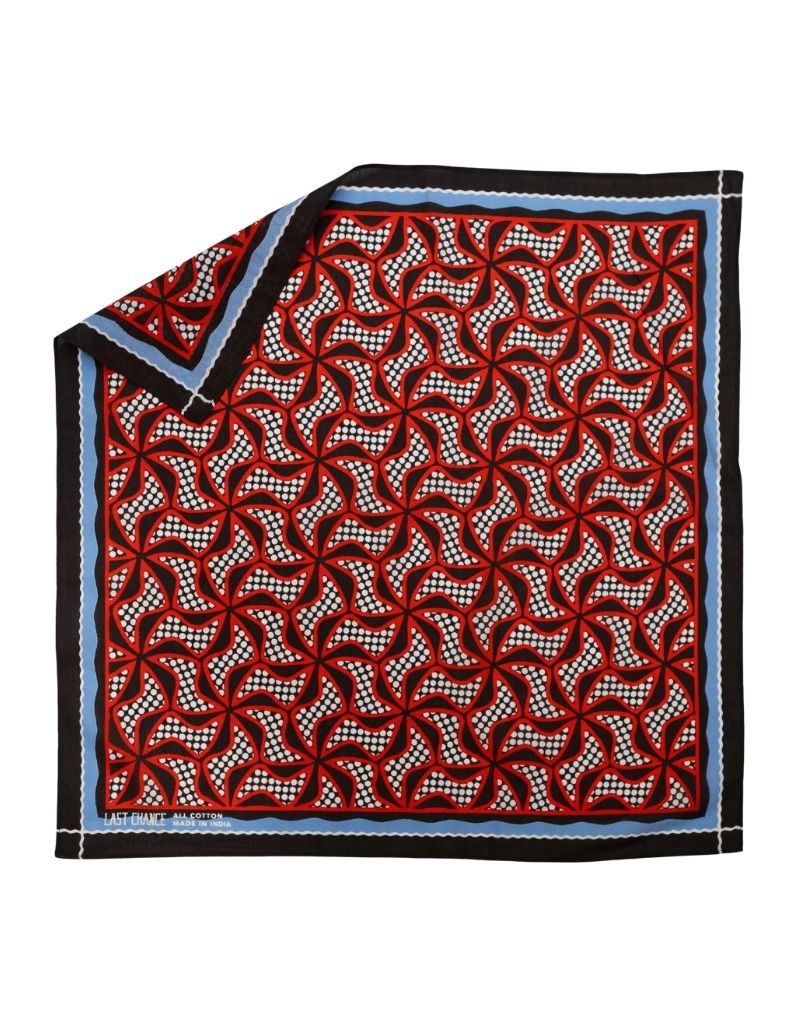 Cotton Pinwheel Bandana Flame