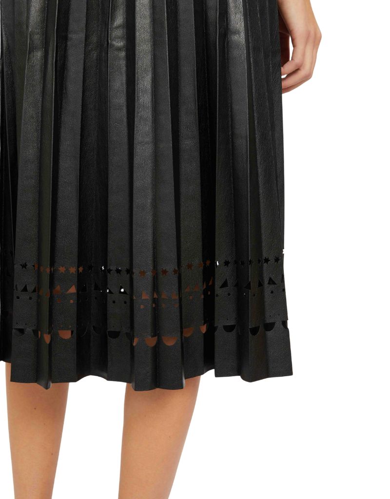 Alana Skirt in Black Vegan Leather