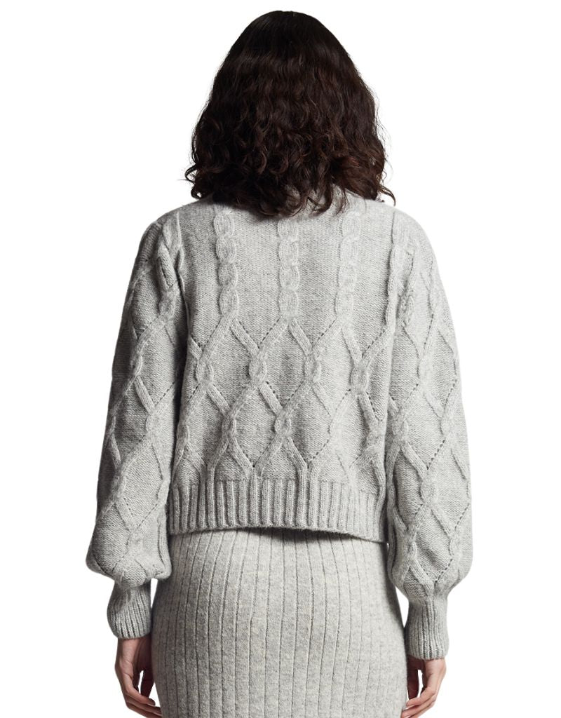 Fara Cardi Pale Grey Melange