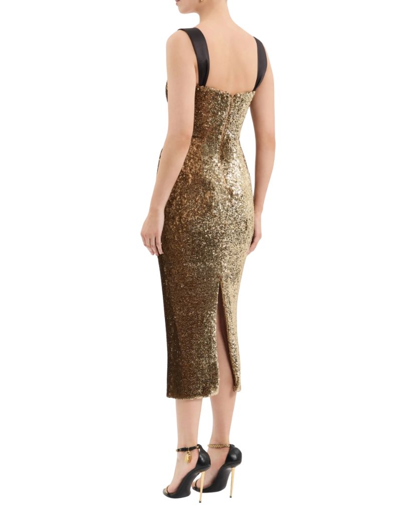Cambridge Midi Dress Gold