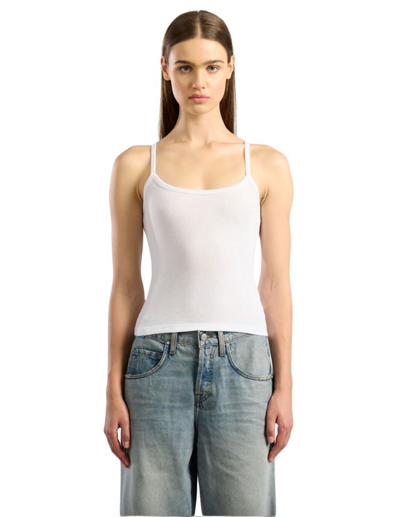 Verona Spaghetti Tank White