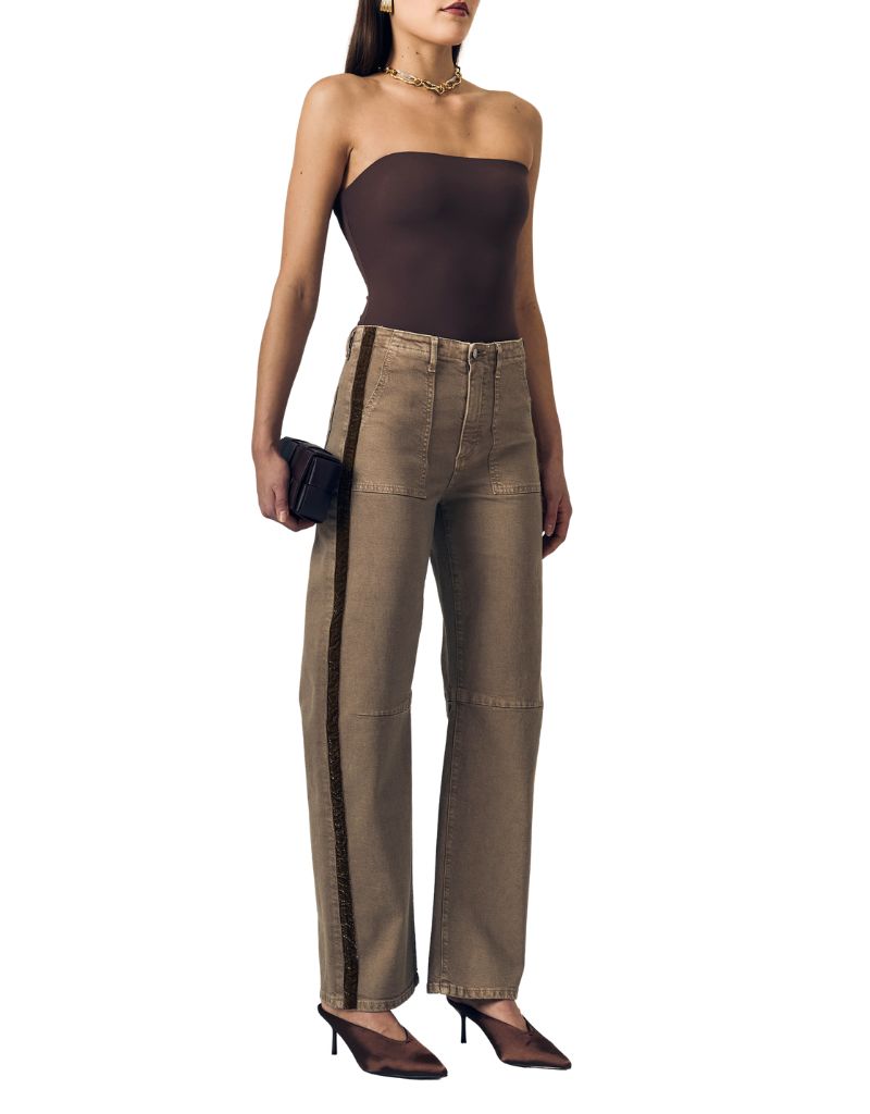 Le Petite Tux Stripe Utility Soft Barrel Mocha H26