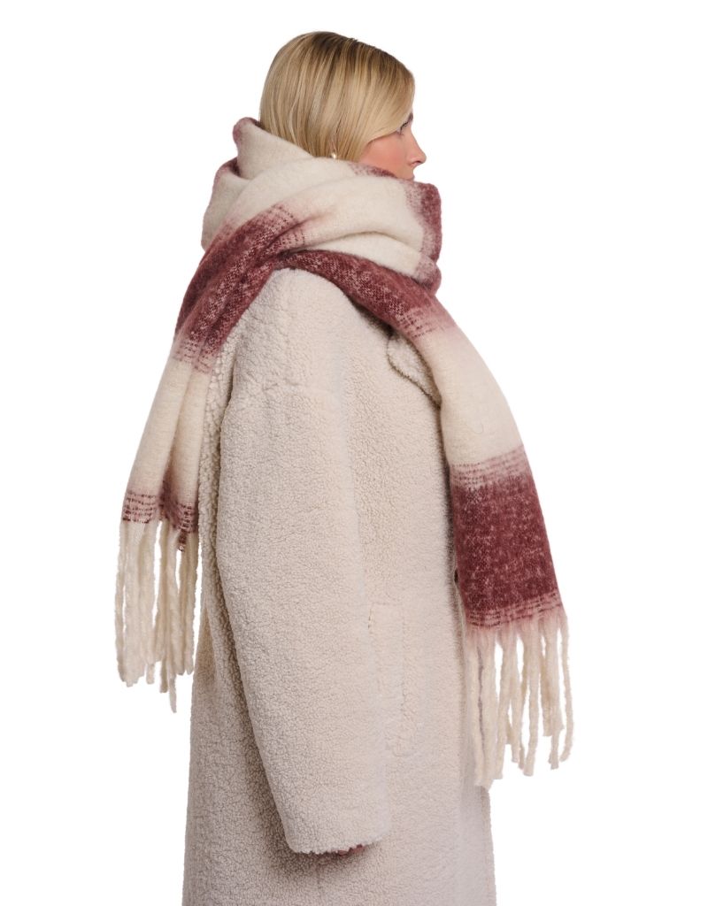 Erica Checkered Scarf Sangria Birch