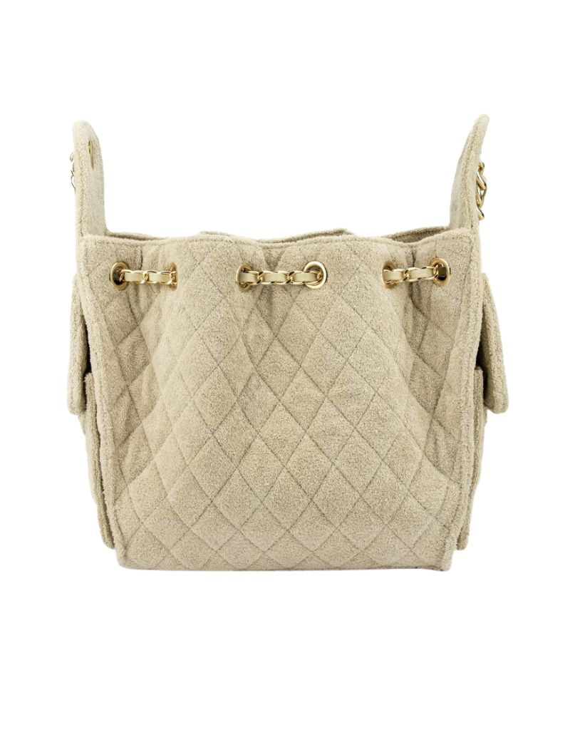 Cruz Terry Bucket Tote in Golden Sand Large