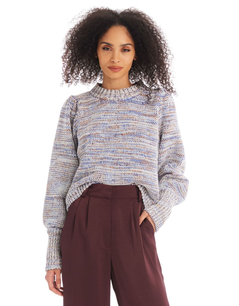 Charlotte Sweater Ivory Blue