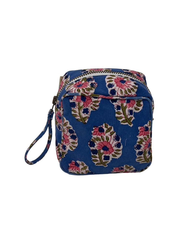 Change Pouch Blue and Pink Floral 5