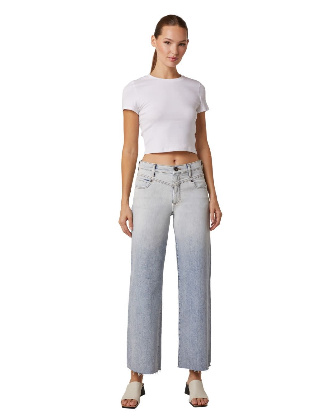 Conrad High Rise Wide Yoke Light Camillo Wash