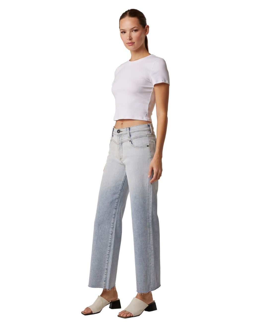 Conrad High Rise Wide Yoke Light Camillo Wash