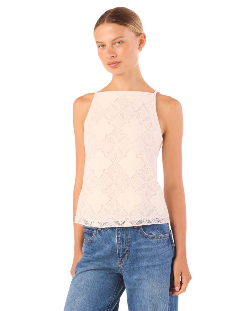 Prisha Top Floral Medallion