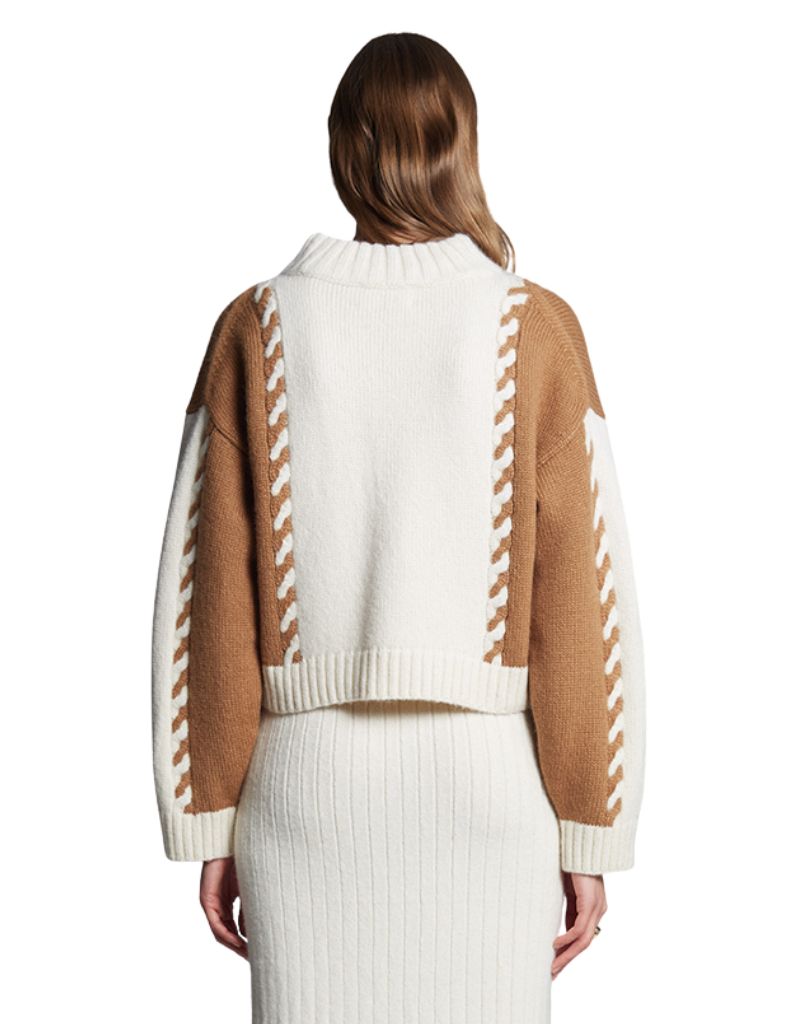 Alexis Sweater Ivory Camel Combo