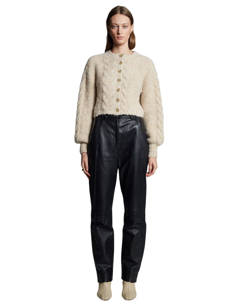 Skylar Cardi Pale Camel Ivory Tweed