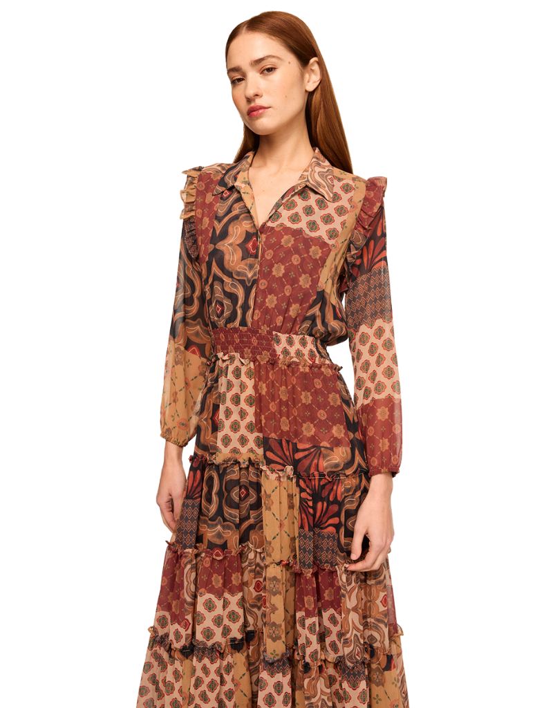 Ahreana Dress Surreal Patchwork
