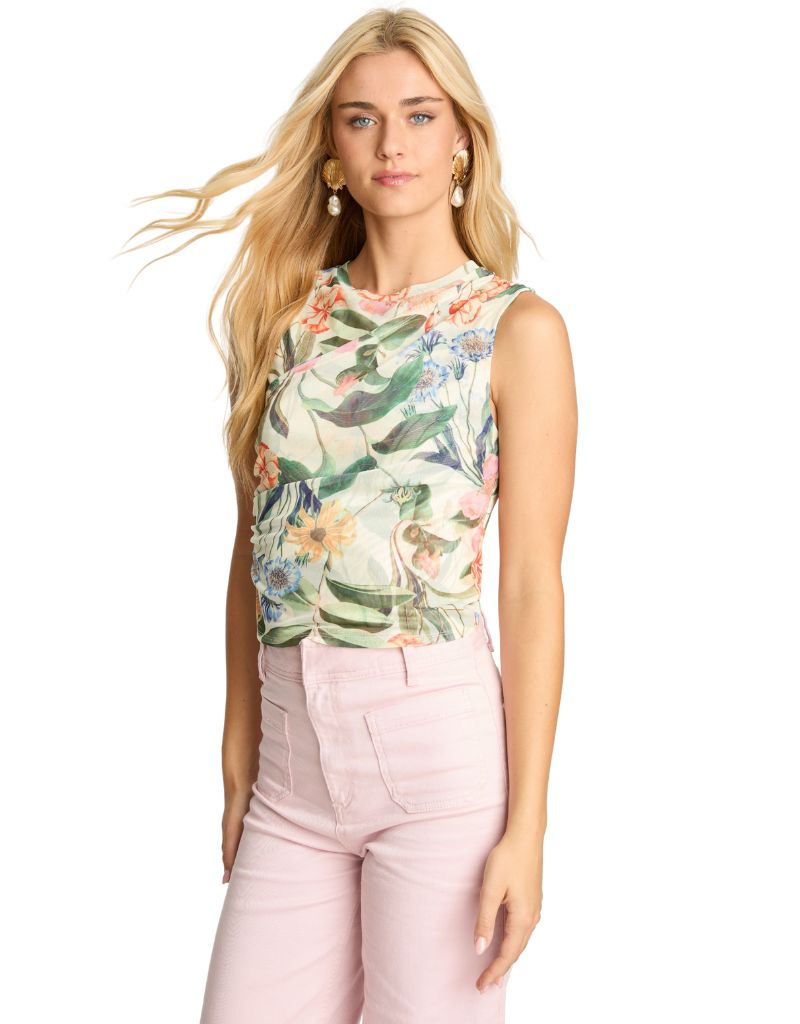 Devi Top in Buttercream Floral
