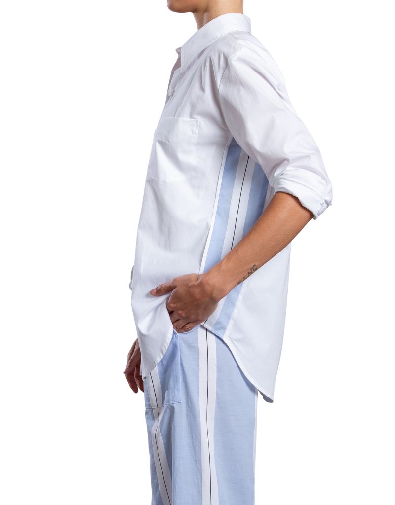 Sena Shirt in Marbella Poplin White