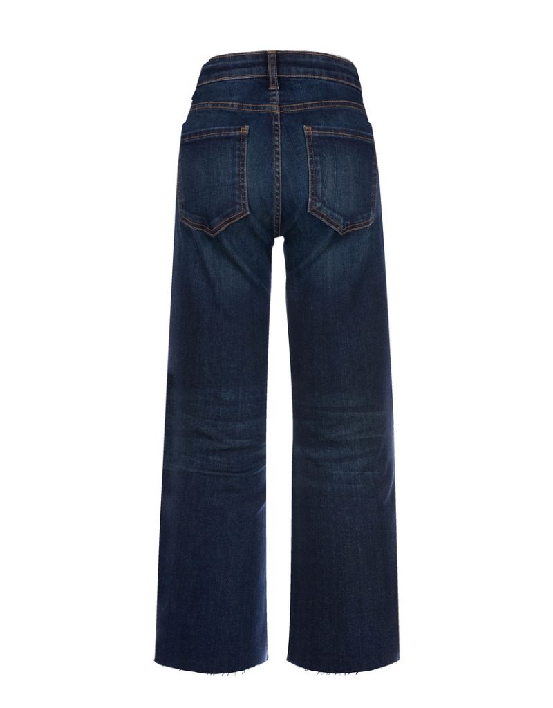 Vincent Mid Rise Wide Straight Leg Dark Duval