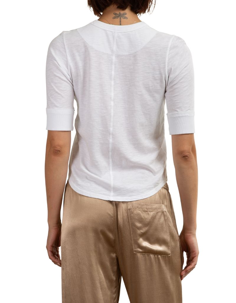 Giada Tee in Supima Slub White