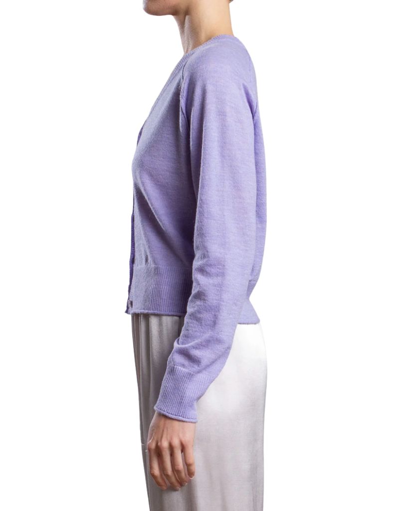 Eva Cardigan in Dulce Knitwear Lavender