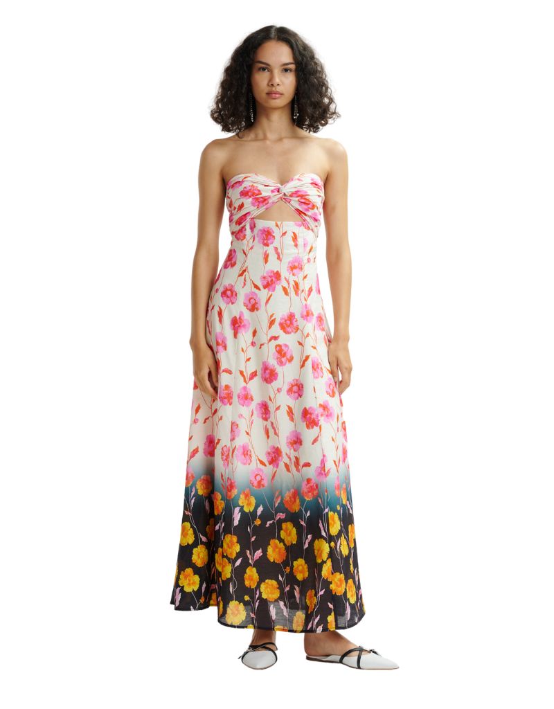 Heorgia Strapless Midi Dress Fairy Tale