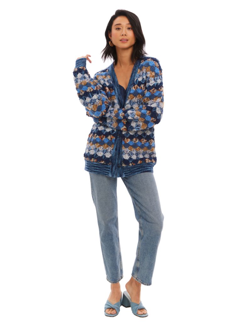 Randi Cardigan Blue Multi