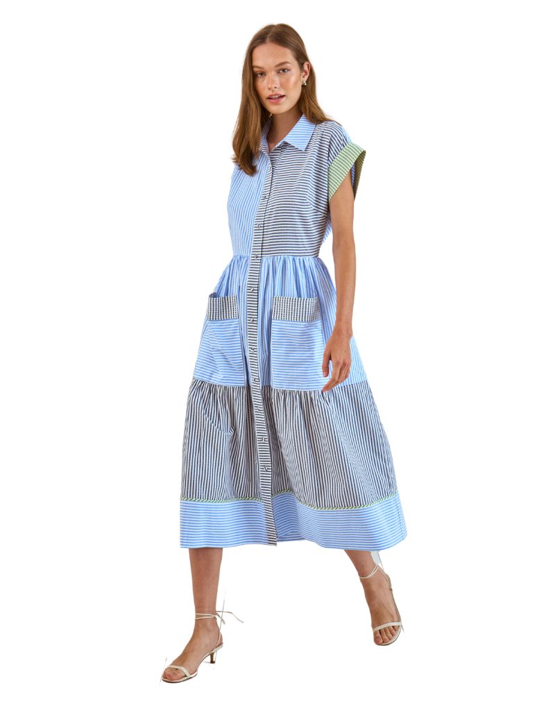 Sarah Dress Croquet Stripe
