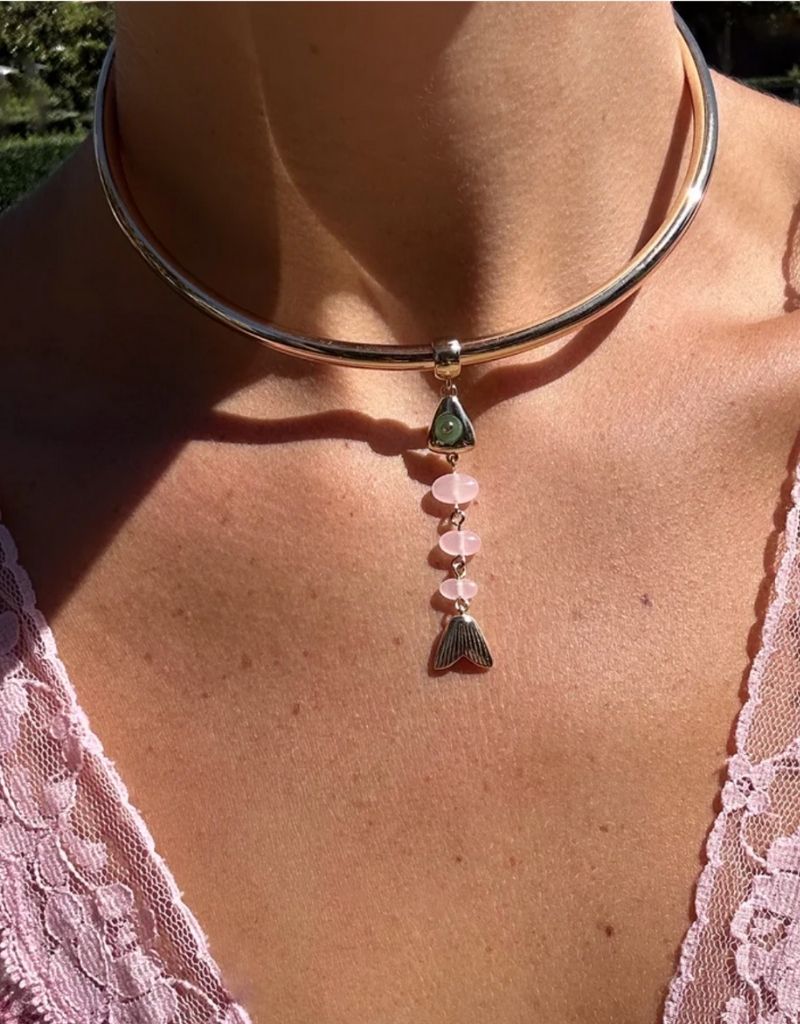 La Pez Pink Jade Bail Charm