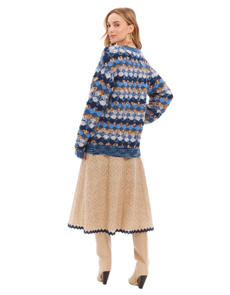 Randi Cardigan Blue Multi