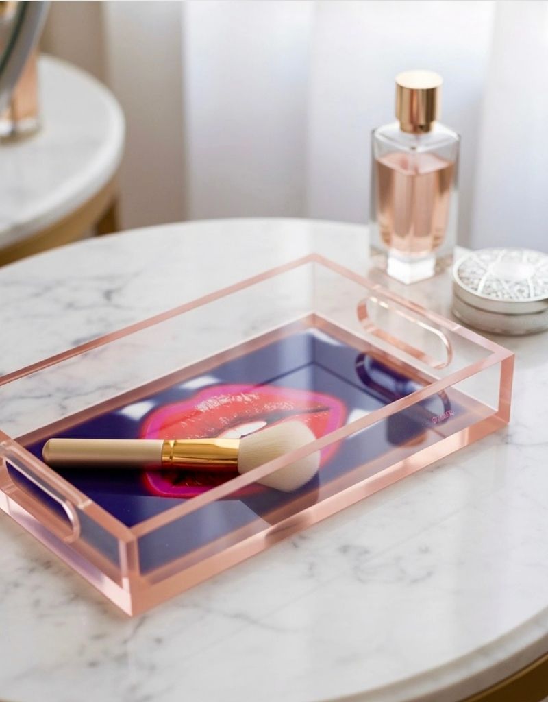 Midnight Kiss Acrylic Small Rectangle Tray