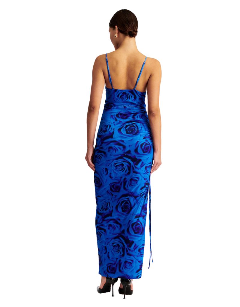 Verona Cowl Neck Maxi Blue Rose