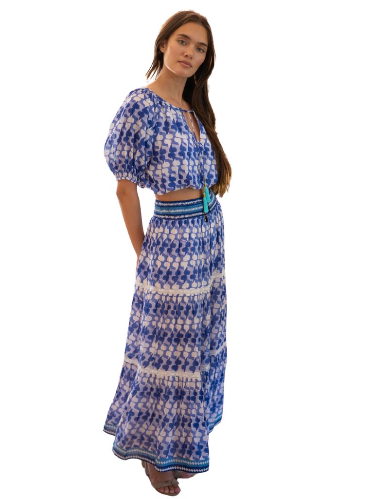 Marni Maxi Skirt Navy White Dot 12