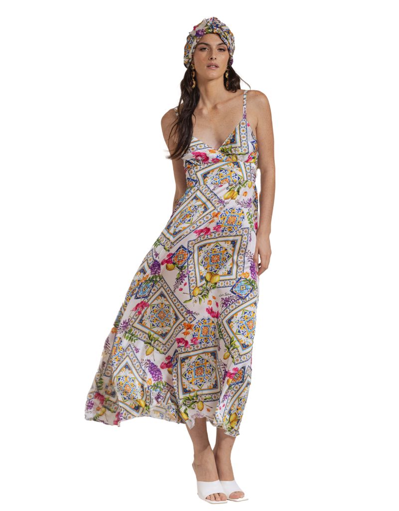 Luisa Positano Dress Gin Lemon Foulard| I AM MORE SCARSDALE