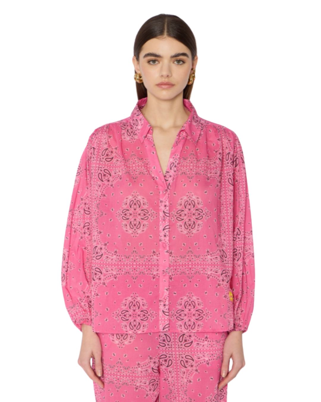 Canila Shirt Bandana Print Raspberry