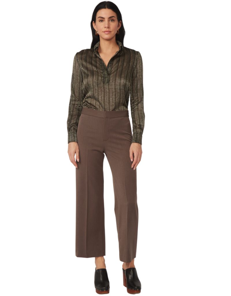 Lia Blouse Satin Green Burnout