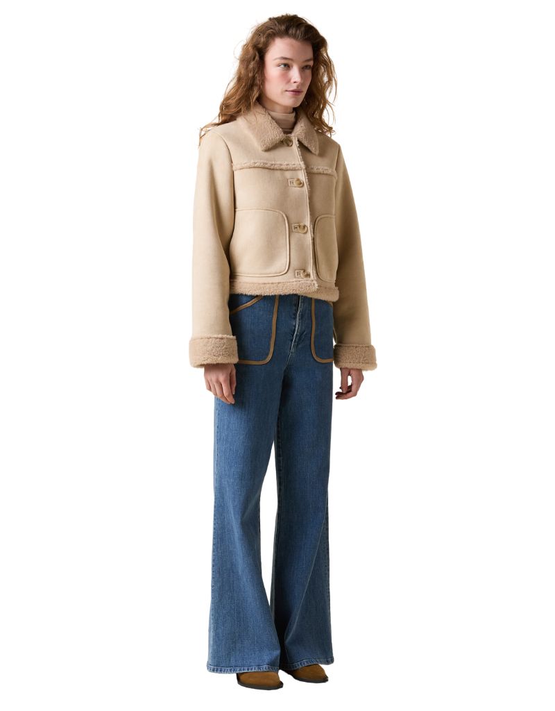 Astra Shearling Jacket Natural
