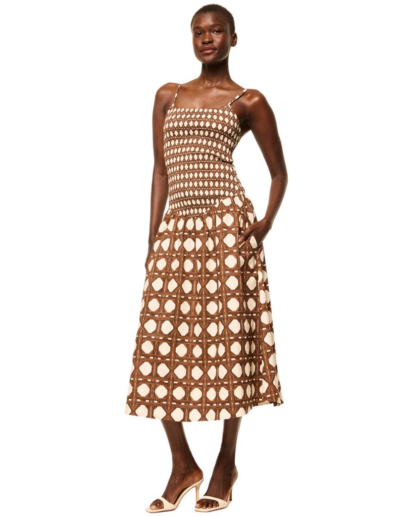 Roxie Dress Choco Rattan Pop Mix