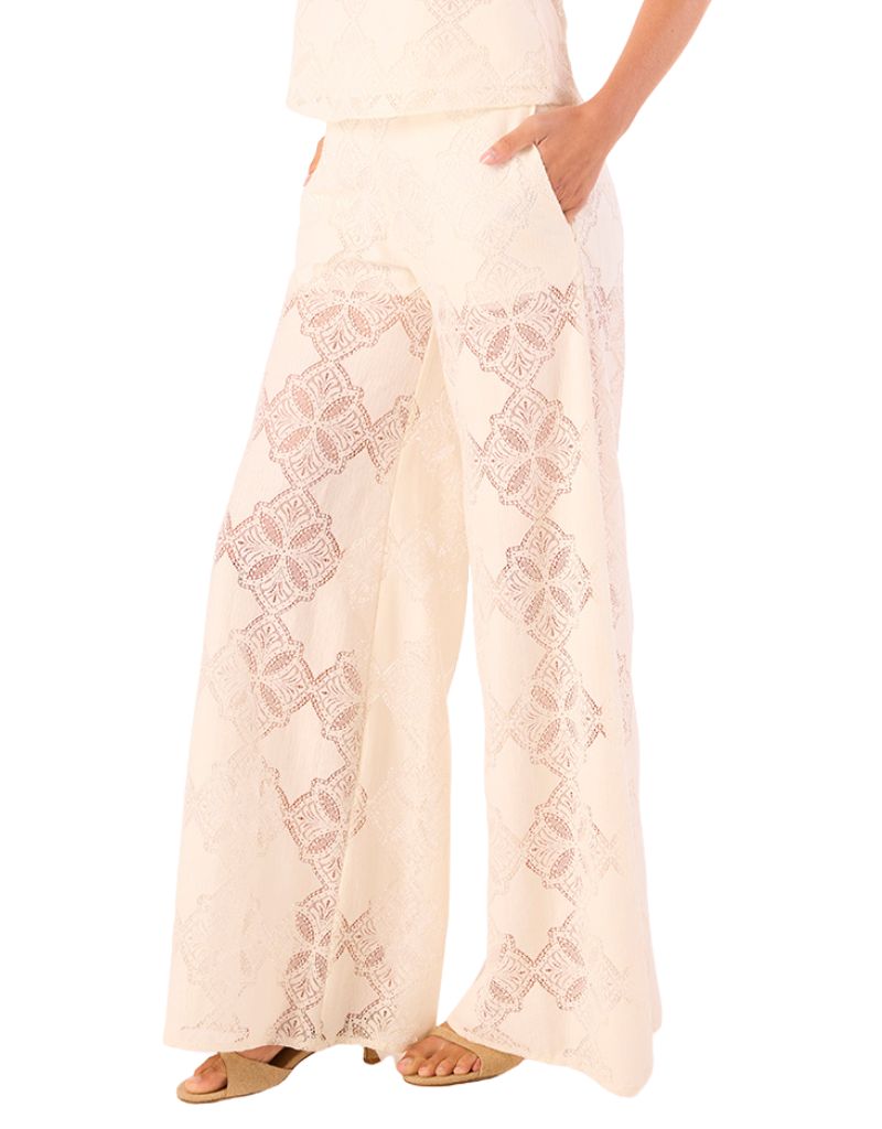 Ravi Pant Floral Medallion