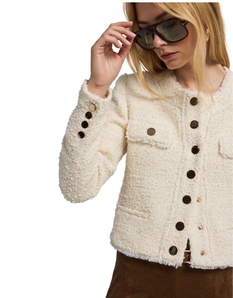Kennedi Tweed Jacket Cream