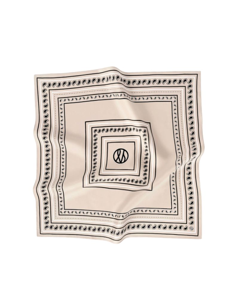 Paisley Scarf Sand 50cm