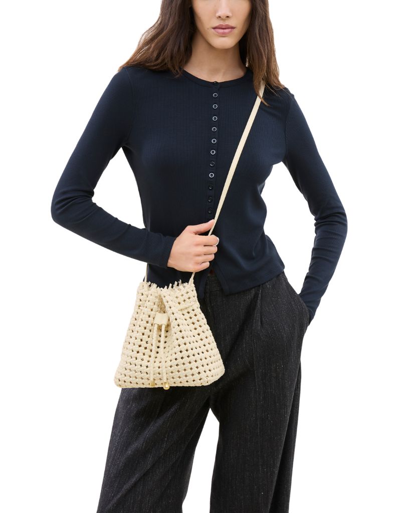 Mallorca Medium Bucket Open Weave Salt