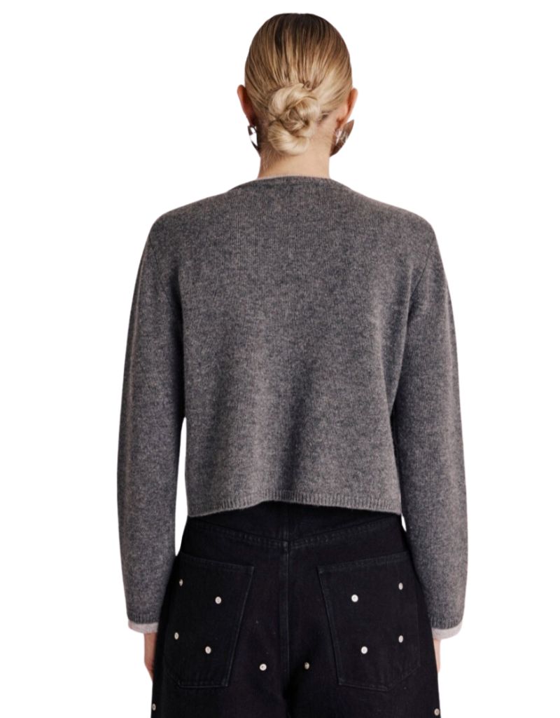 Gigi Double Gilet Cardigan Grey Mix