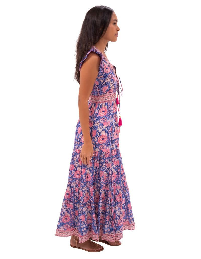 Farrah Maxi Dress Indigo Pink floral 6