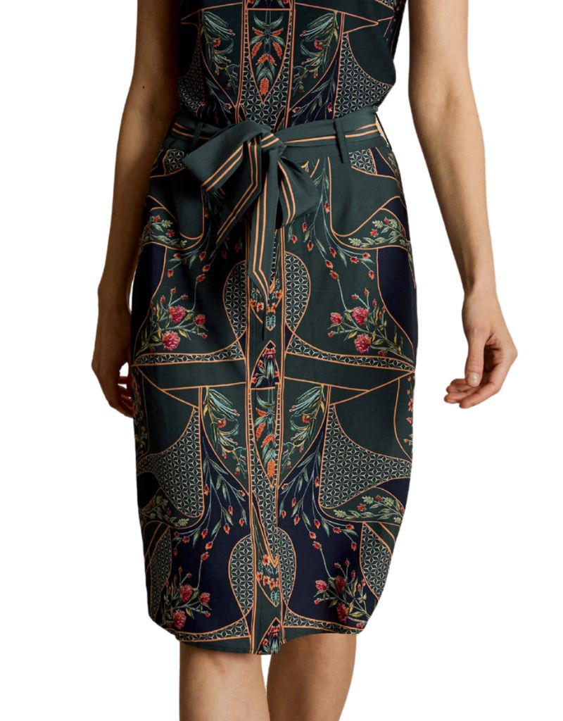 Sora Skirt in Patchwork Flower F26